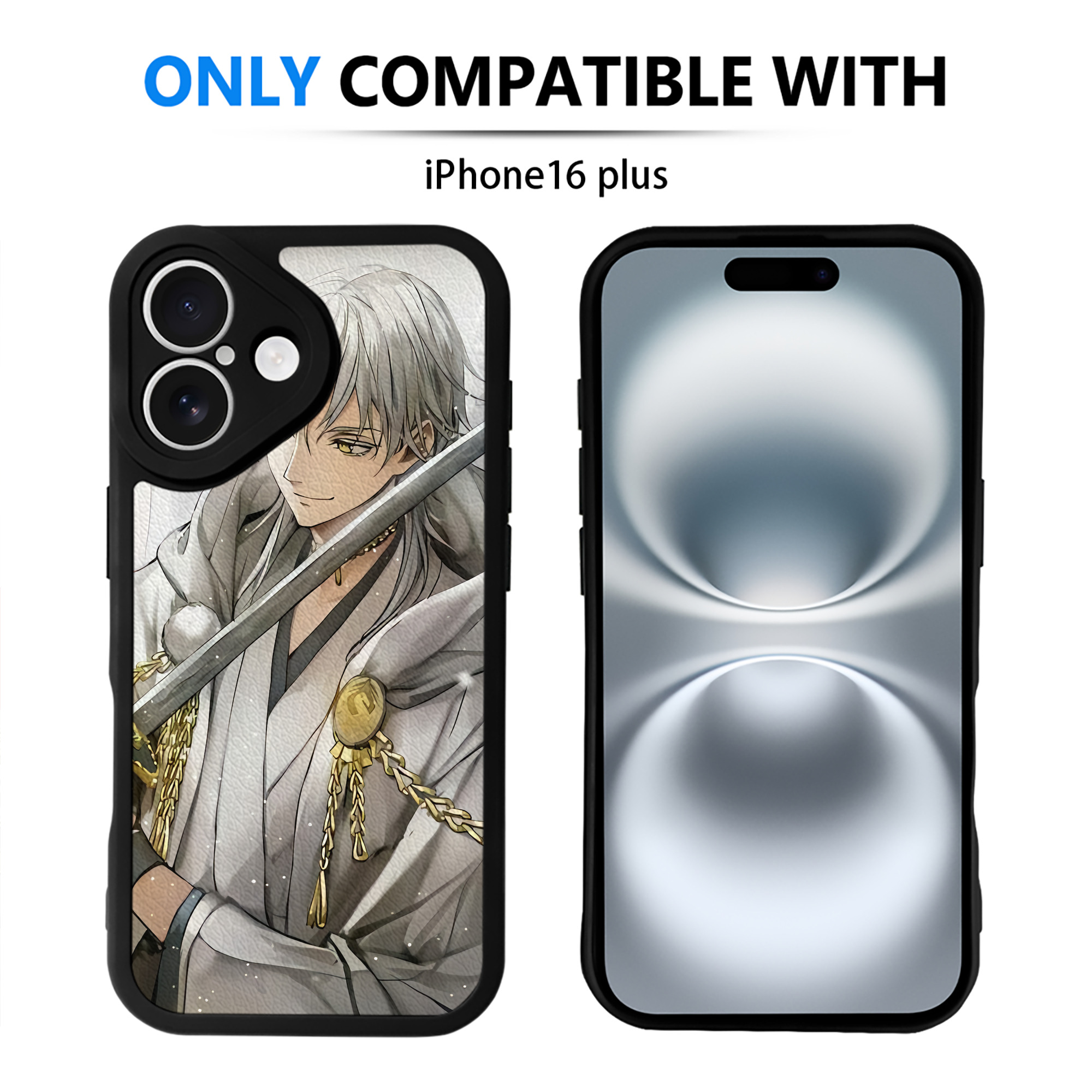 （画像用） 刀剣乱舞 Touken Ranbu 【iPhone 16シリーズ対応】シリコンスマホケース（レザー調） 材質：シリコン